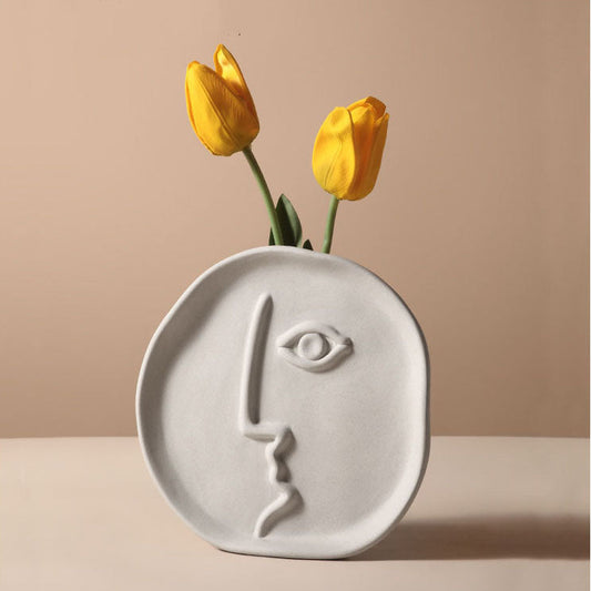 Керамична ваза „Абстрактно лице“