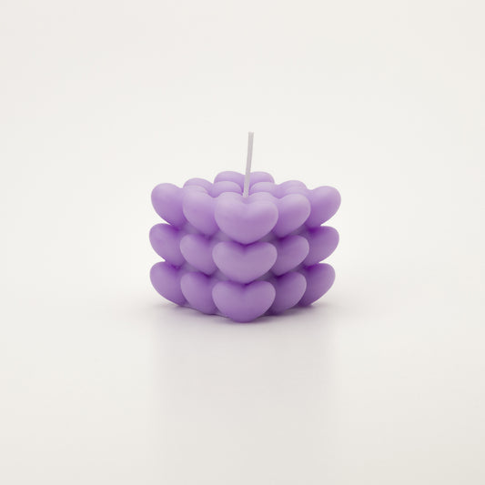 Mini Heart Cube Bubble Fragrance Soy Candle Wax Candles