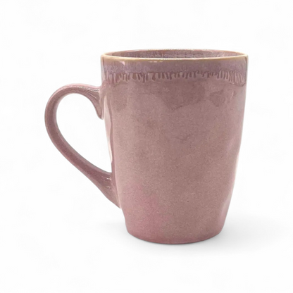 Розова керамична чаша stoneware с дръжка 400 ml