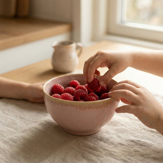 Комплект за уютна маса Pink Stoneware – 3 части