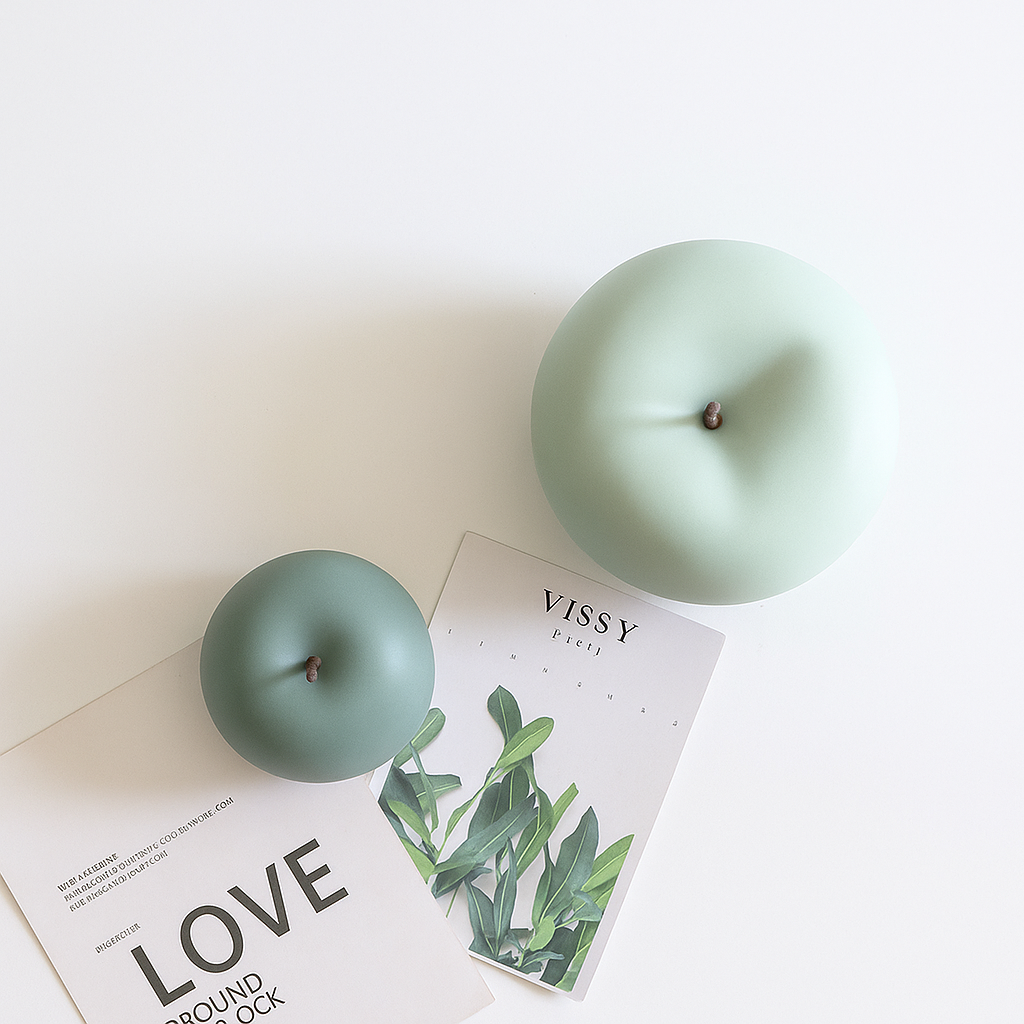 Керамична декоративна ябълка – Нежна пастелна серия