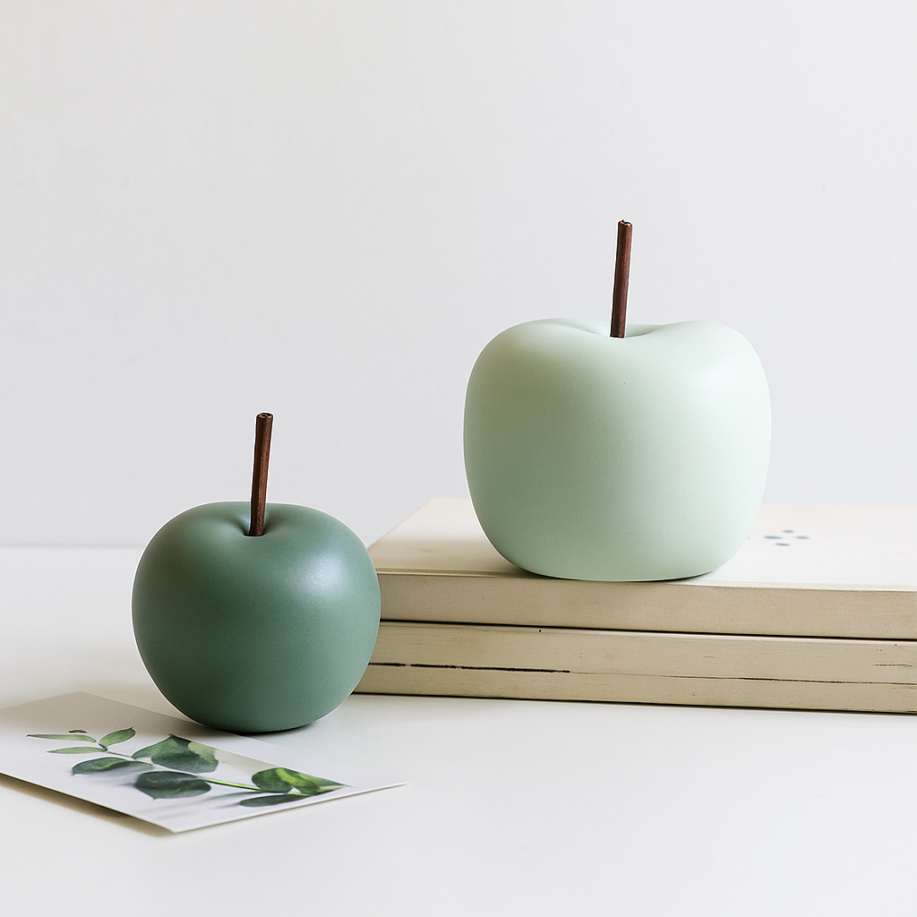Керамична декоративна ябълка – Нежна пастелна серия